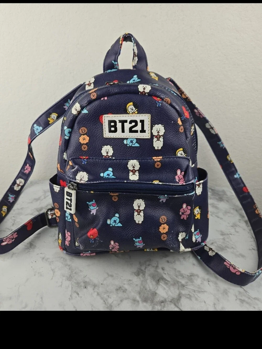 Bt21  Navy Character Mini Backpack